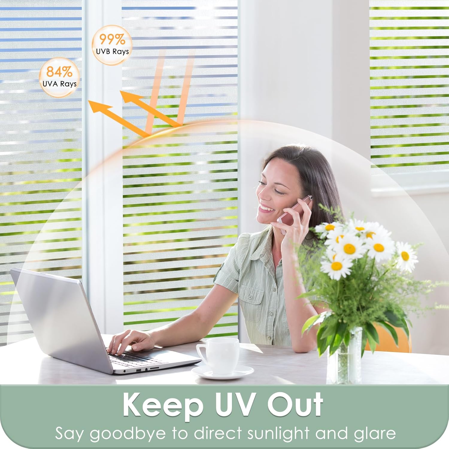 Frosted Stripe Window Privacy  - X Home Decor のレビューと価格