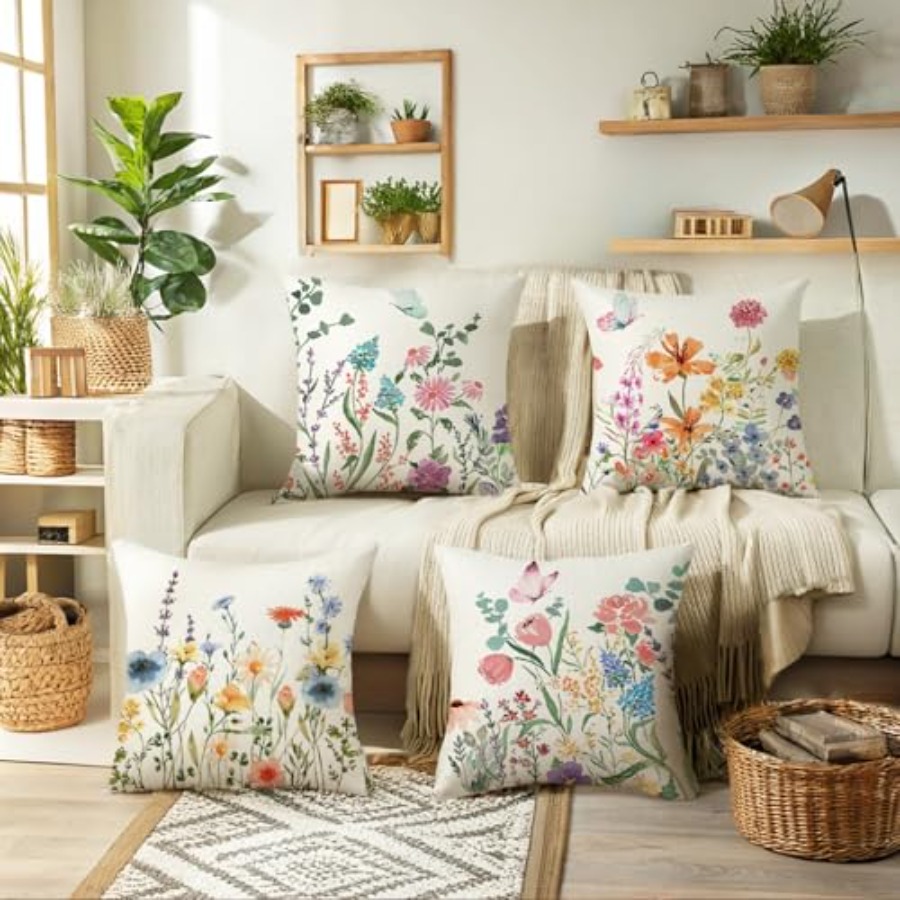 Spring Decorations for Home -  - Decorative Throw Pillow のレビューと価格