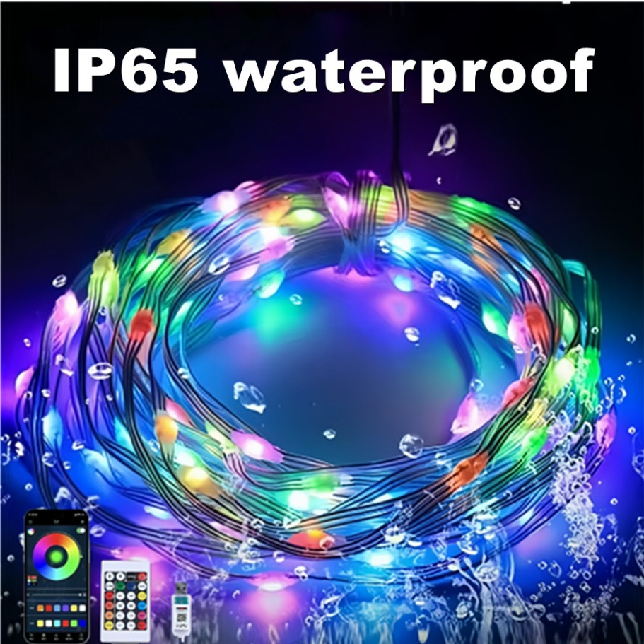 WS2812B LED Light String Smart - Home Decor Garland のレビューと価格