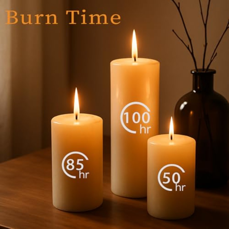 Pillar Candles Set 12 Packs 2. - X Home Decor のレビューと価格