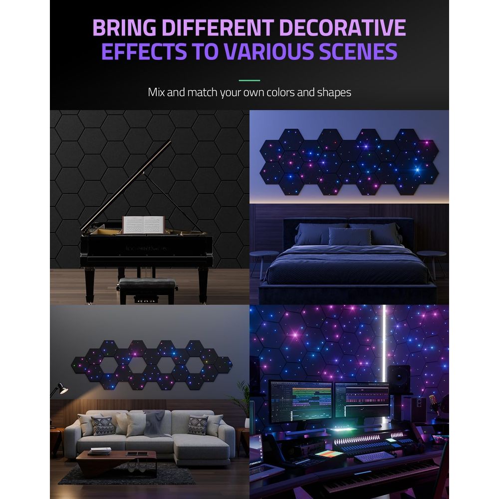 Hexagonal Acoustic Wall Panels - X Home Decor のレビューと価格