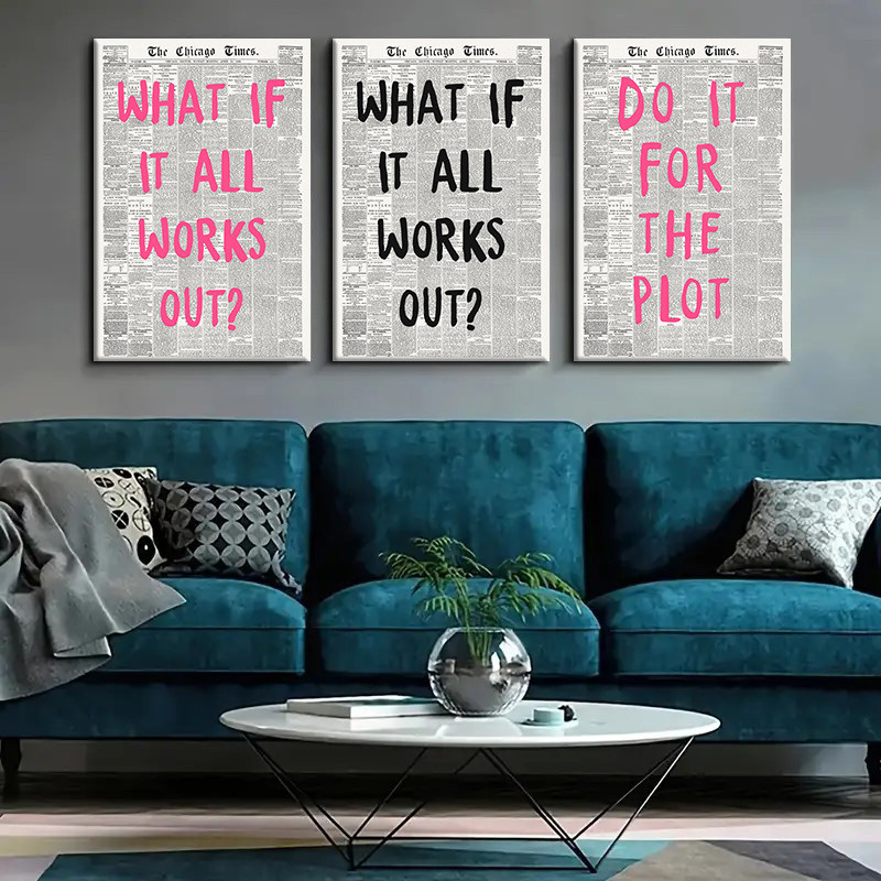 3PCS Canvas With Frame Motivat - Home Decor Quotes On Wall のレビューと価格