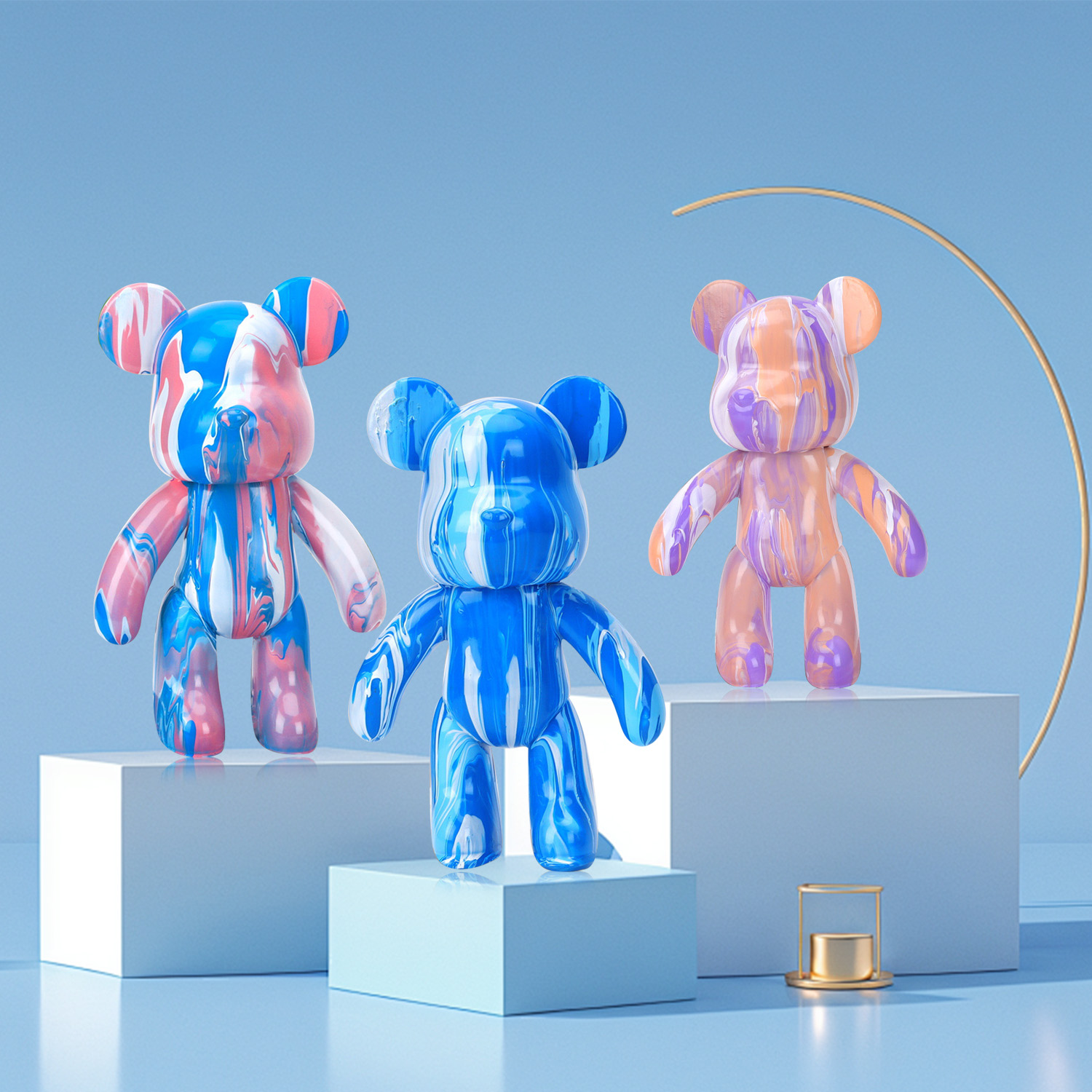 DIY Fluid Bear Sculpture Handm - Home Decor Korea のレビューと価格