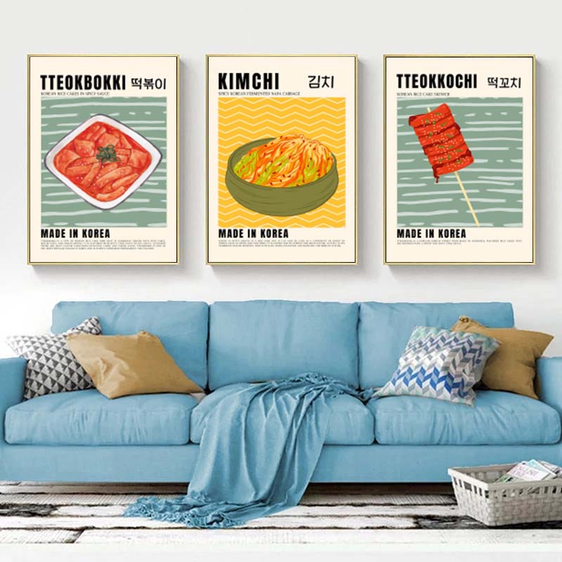 Asian Food Canvas Painting Pos - Home Decor Korea のレビューと価格