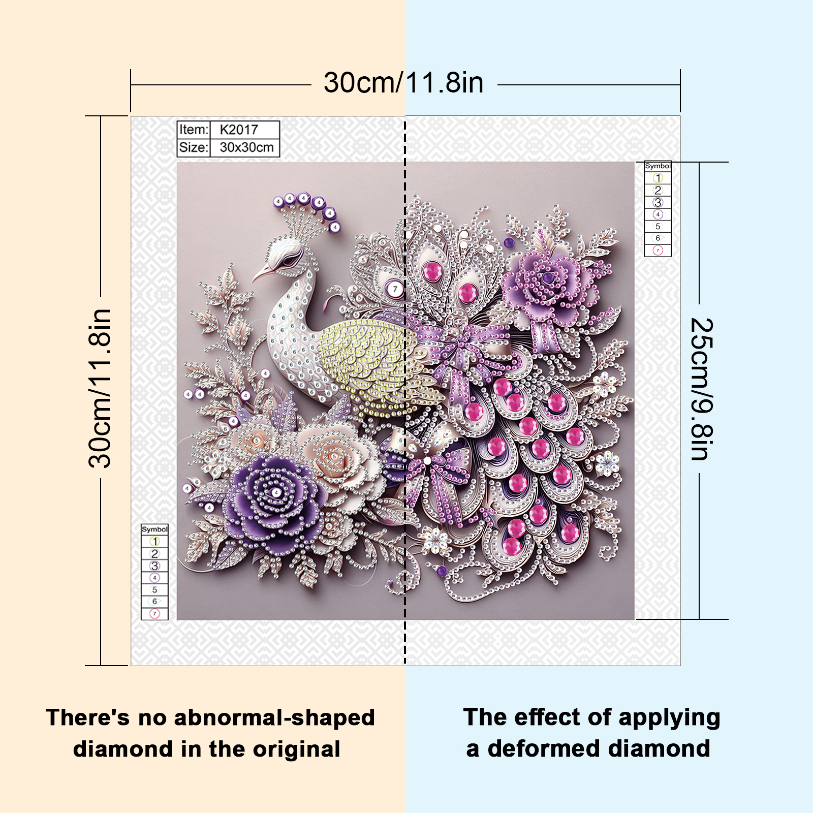 Peacock Special Shape Diamond  - Home Decor Quirky のレビューと価格