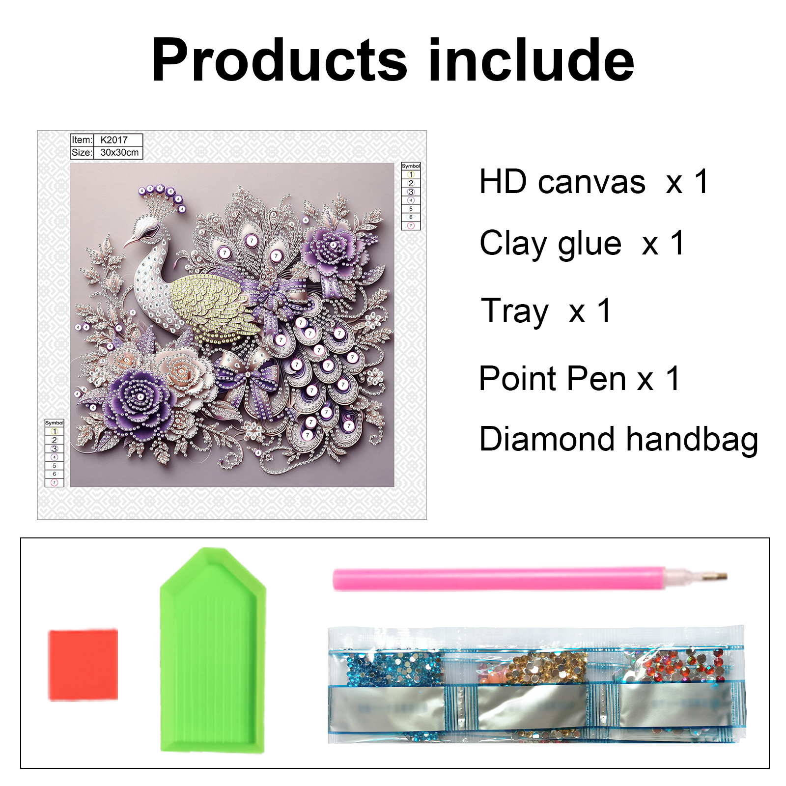 Peacock Special Shape Diamond  - Home Decor Quirky のレビューと価格