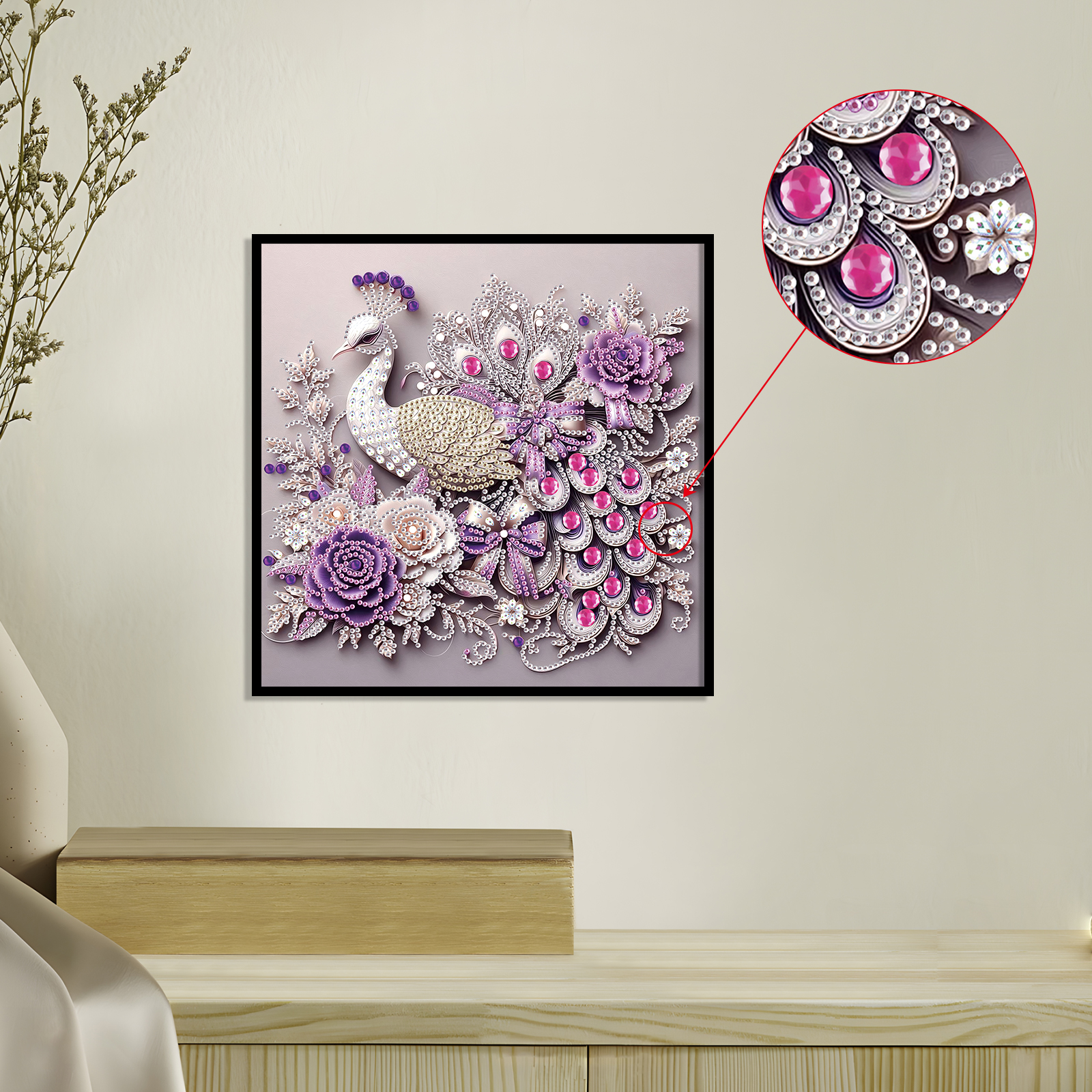 Peacock Special Shape Diamond  - Home Decor Quirky のレビューと価格