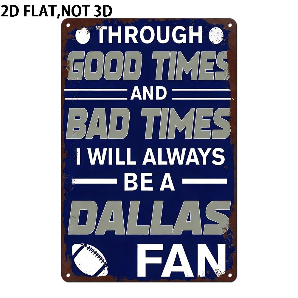 2D Flat Dallas Metal Sign, 8x1 - Home Decor Dallas のレビューと価格