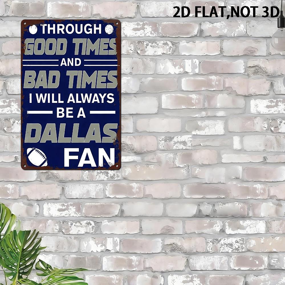 2D Flat Dallas Metal Sign, 8x1 - Home Decor Dallas のレビューと価格