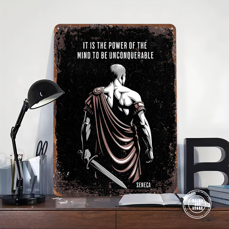 Seneca Stoic Quote Metal Poste - Home Decor Quotes On Wall のレビューと価格