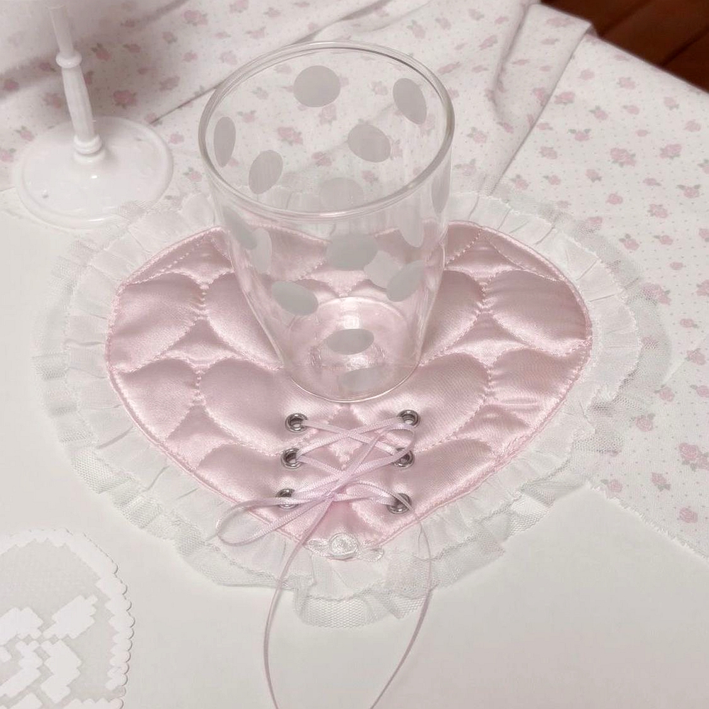 Korean Coasters Lace Heart-sha - Home Decor Korea のレビューと価格