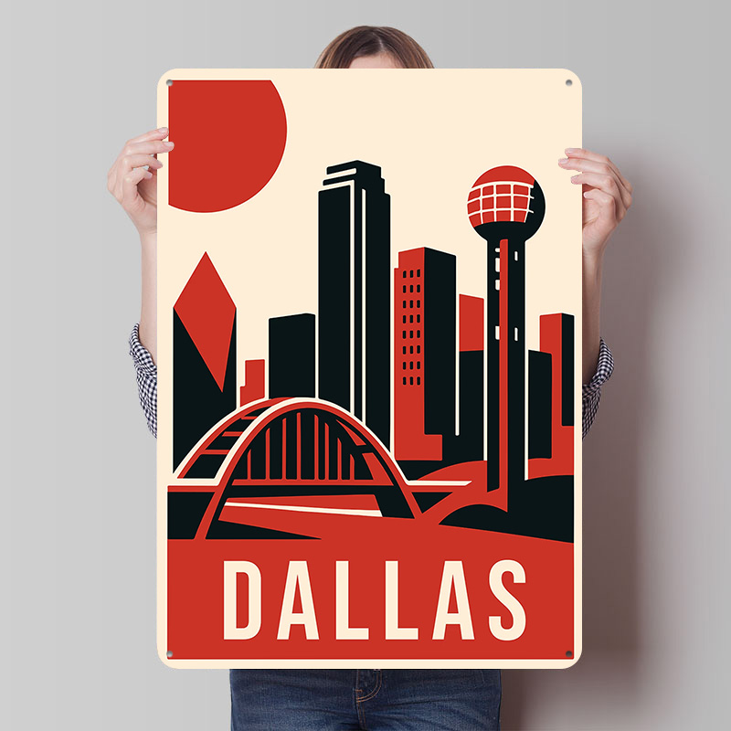 Dallas Vintage Travel Printed  - Home Decor Dallas のレビューと価格