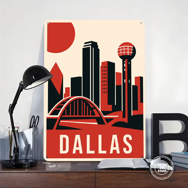 Dallas Vintage Travel Printed  - Home Decor Dallas のレビューと価格