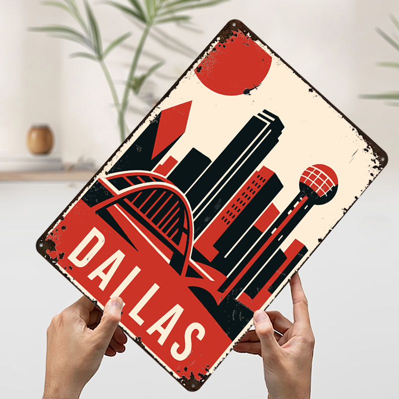 Dallas Vintage Travel Printed  - Home Decor Dallas のレビューと価格