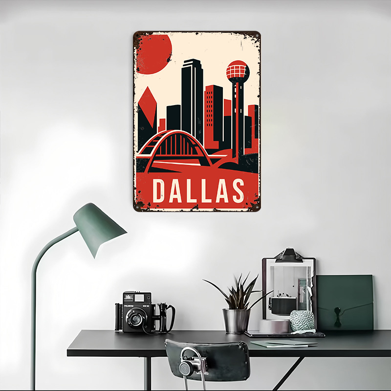 Dallas Vintage Travel Printed  - Home Decor Dallas のレビューと価格