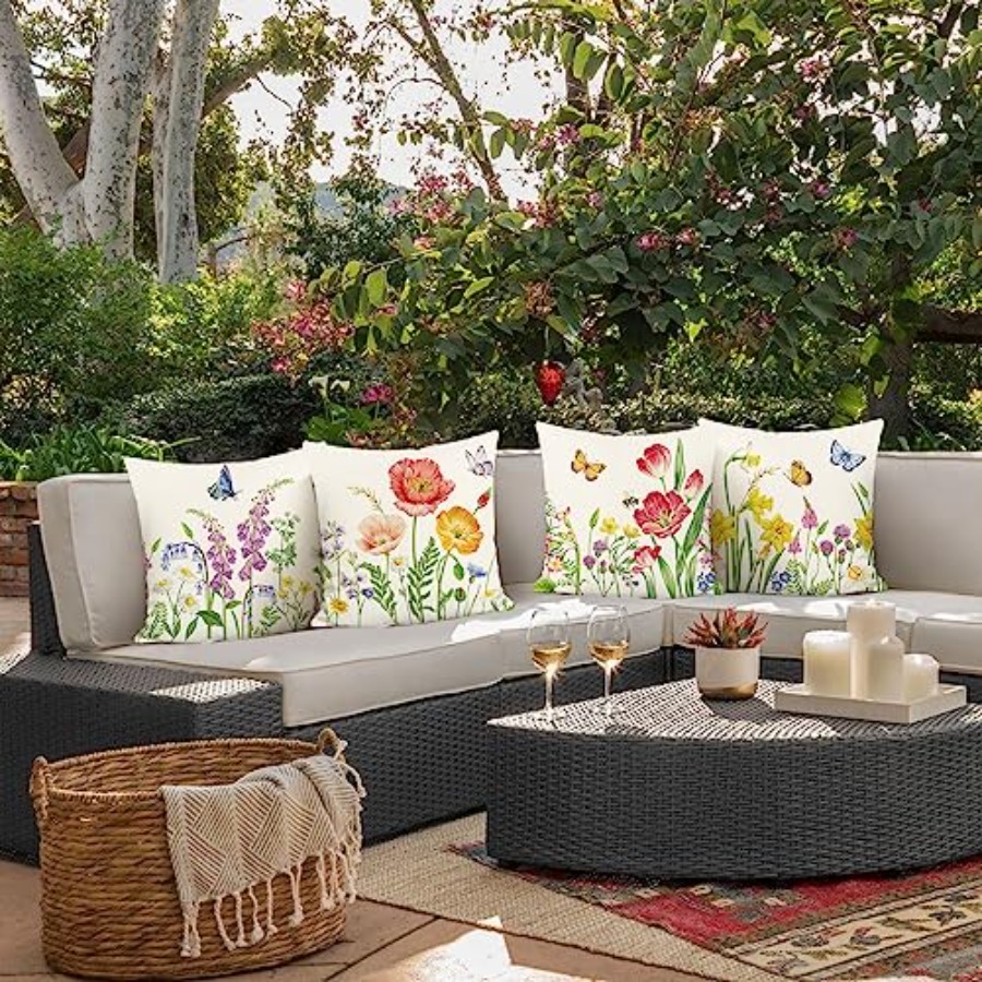 Floral Outdoor Throw Pillow Co - Decorative Throw Pillow のレビューと価格