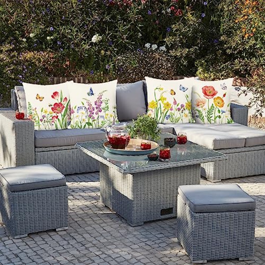 Floral Outdoor Throw Pillow Co - Decorative Throw Pillow のレビューと価格