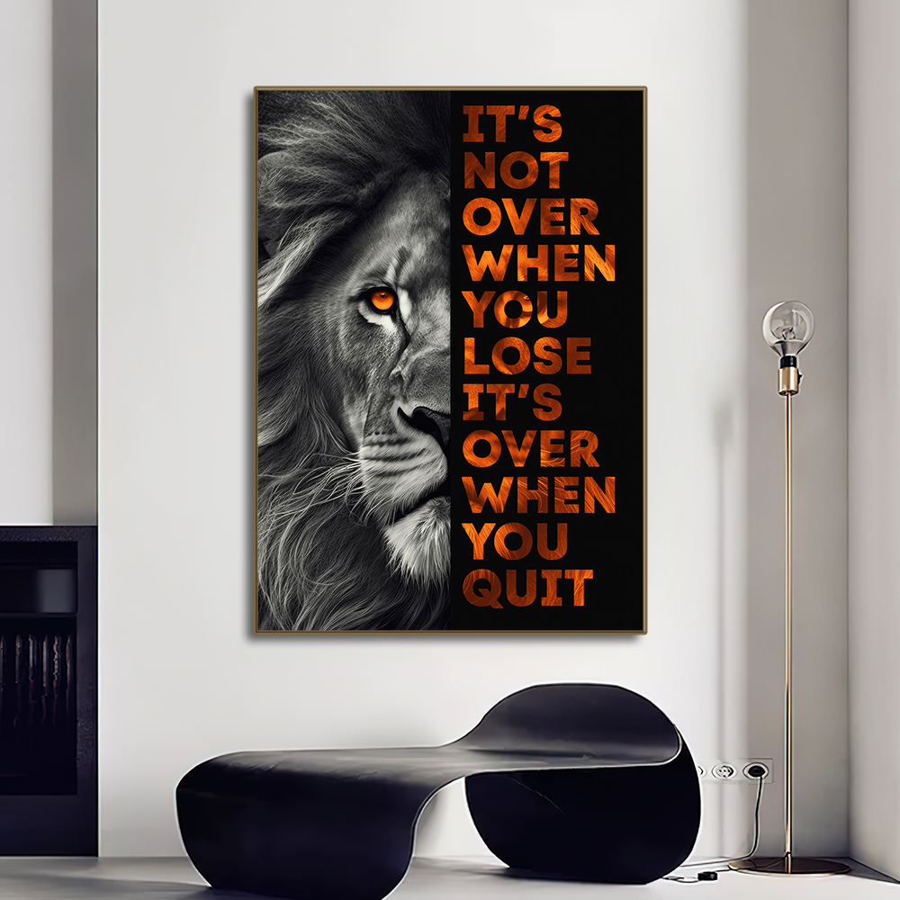 Canvas Painting Wild Lion Lett - Home Decor Quotes On Wall のレビューと価格