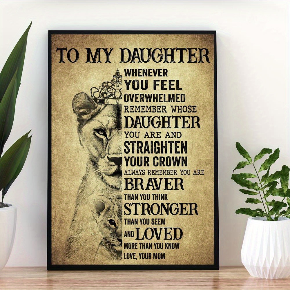 Canvas Painting Wild Lion Lett - Home Decor Quotes On Wall のレビューと価格