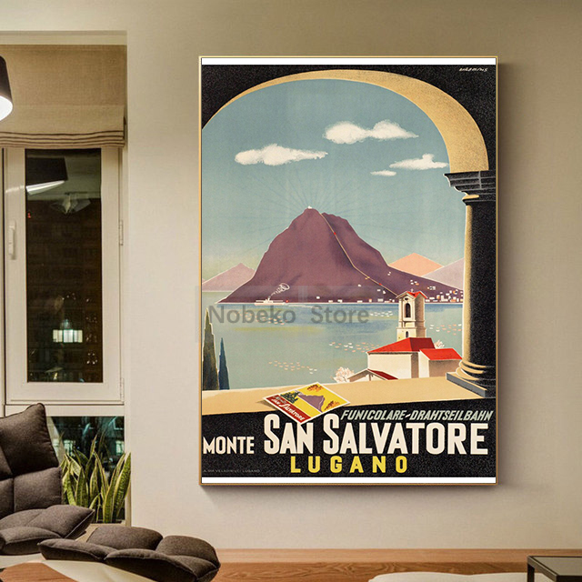 Switzerland Vintage Travel Pos - Home Decor Zurich のレビューと価格