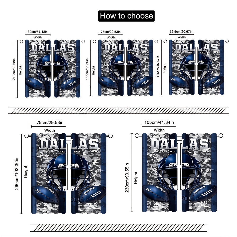 Dallas Football Door Curtains  - Home Decor Dallas のレビューと価格