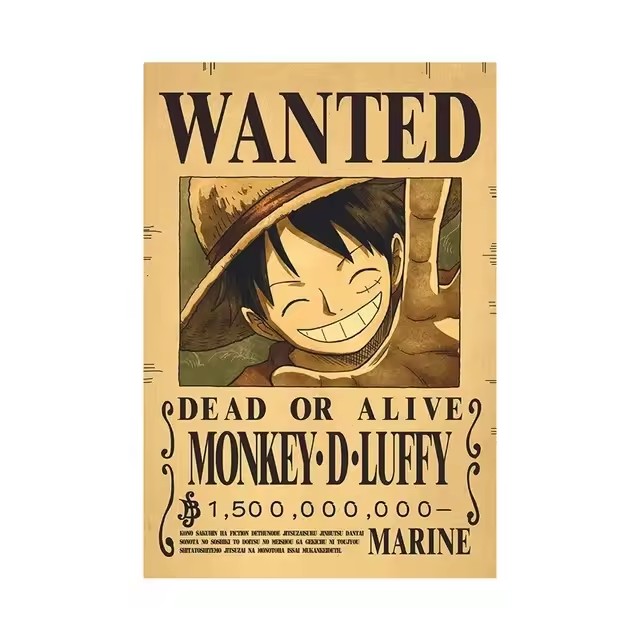 Anime One Piece Bounty Wanted  - Home Decor Niche のレビューと価格