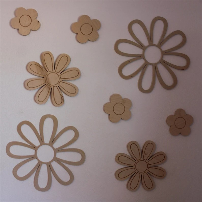 Ins Wooden Daisy Wall Flowers  - Home Decor Korea のレビューと価格