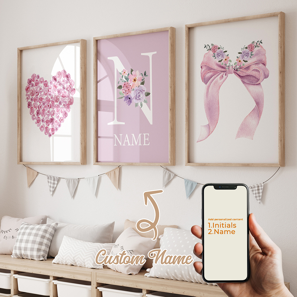 3pcs Personalized Custom Name  - Home Decor Foto のレビューと価格