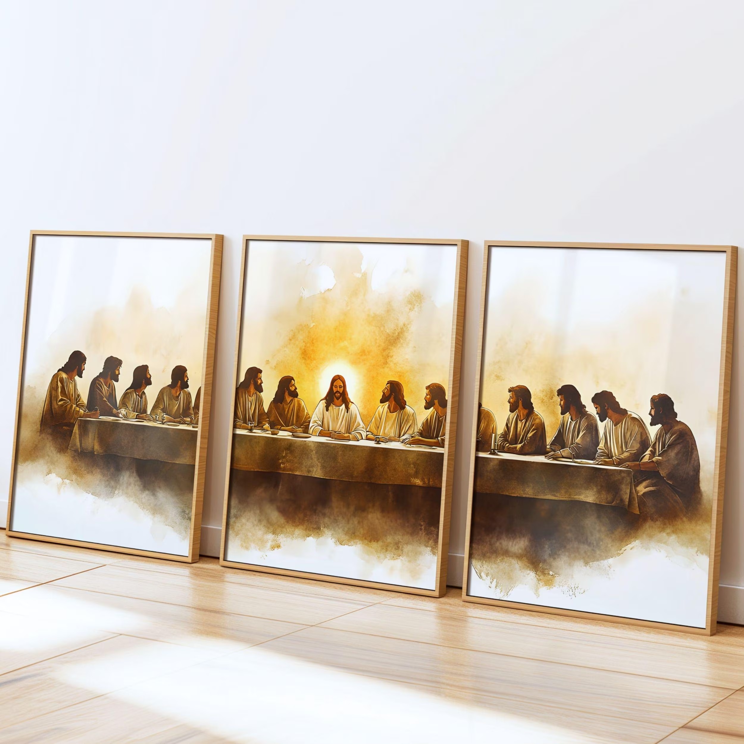 3pcs/set The Last Supper Wall  - Home Decor Jesus のレビューと価格