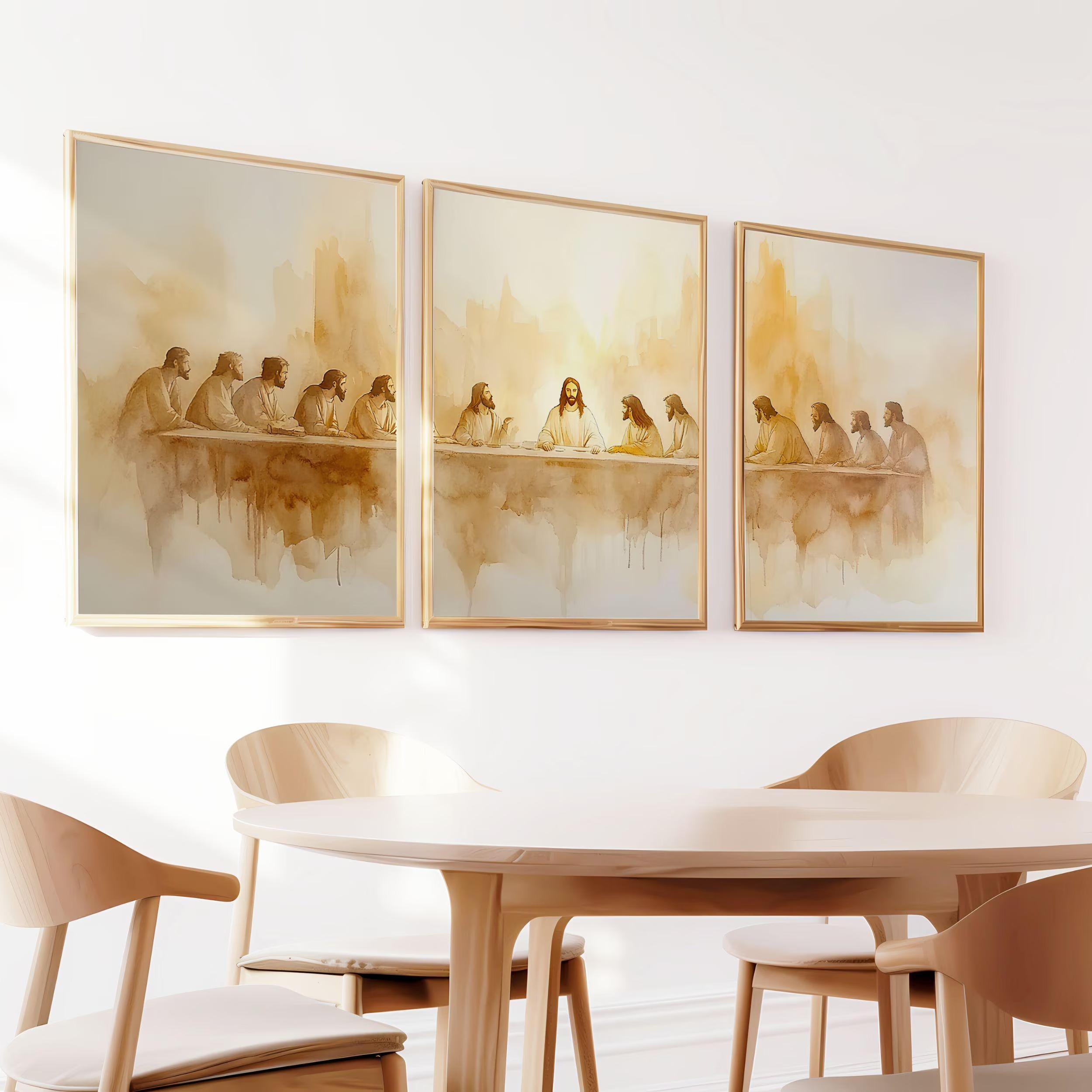 3pcs/set The Last Supper Wall  - Home Decor Jesus のレビューと価格