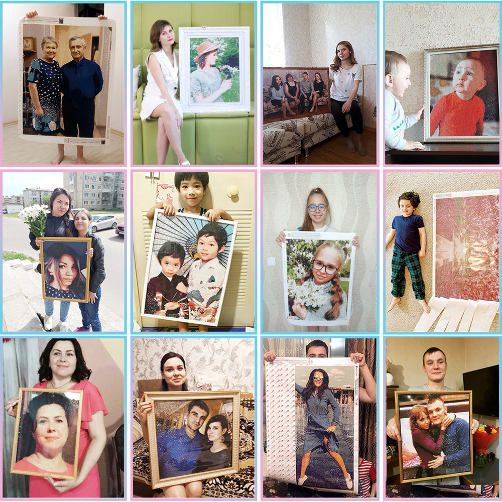 HUACAN Custom Photo Diamond Pa - Home Decor Korea のレビューと価格