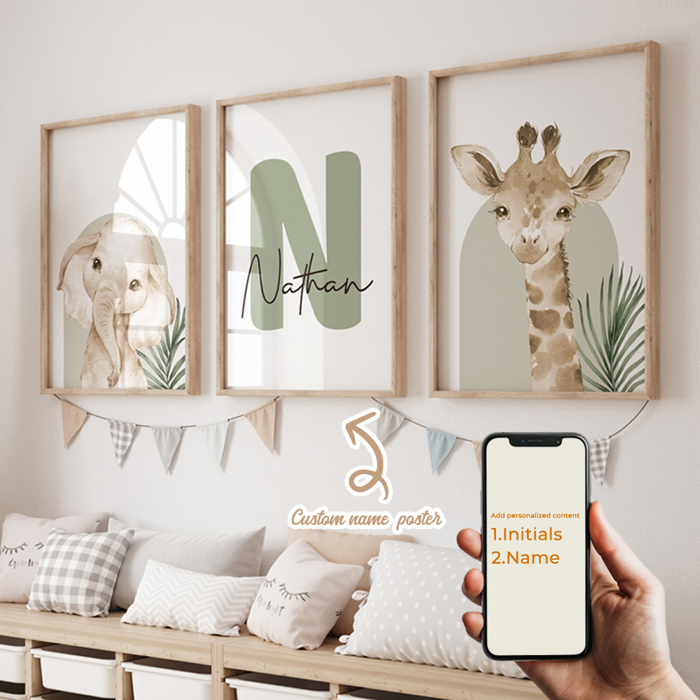 3pcs Personalized Custom Name  - Home Decor Foto のレビューと価格