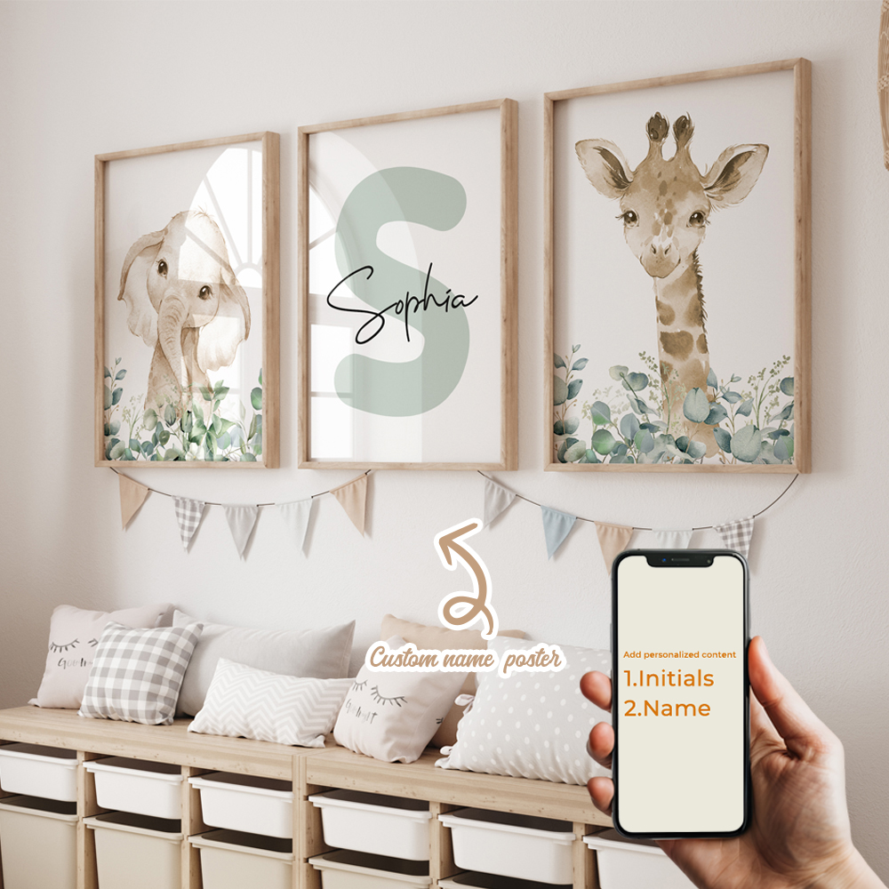 3pcs Personalized Custom Name  - Home Decor Foto のレビューと価格