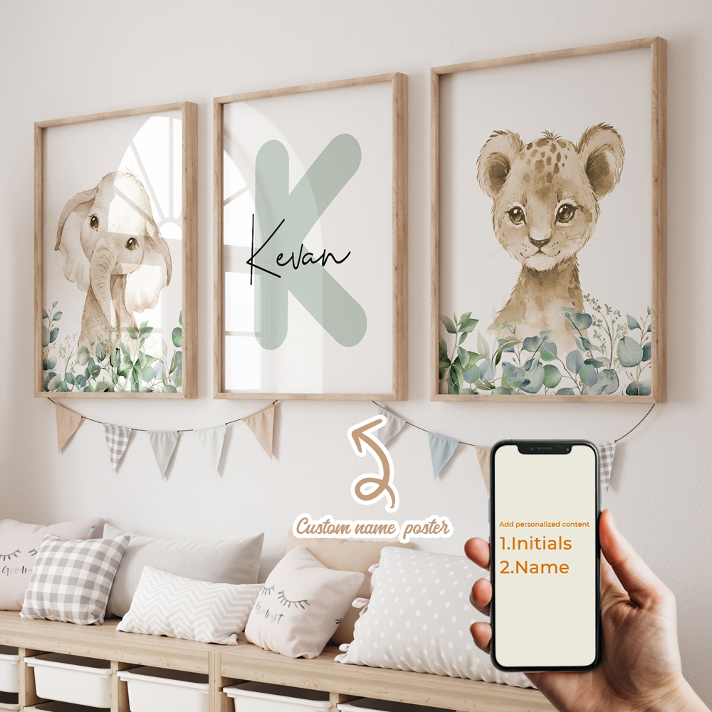 3pcs Personalized Custom Name  - Home Decor Foto のレビューと価格