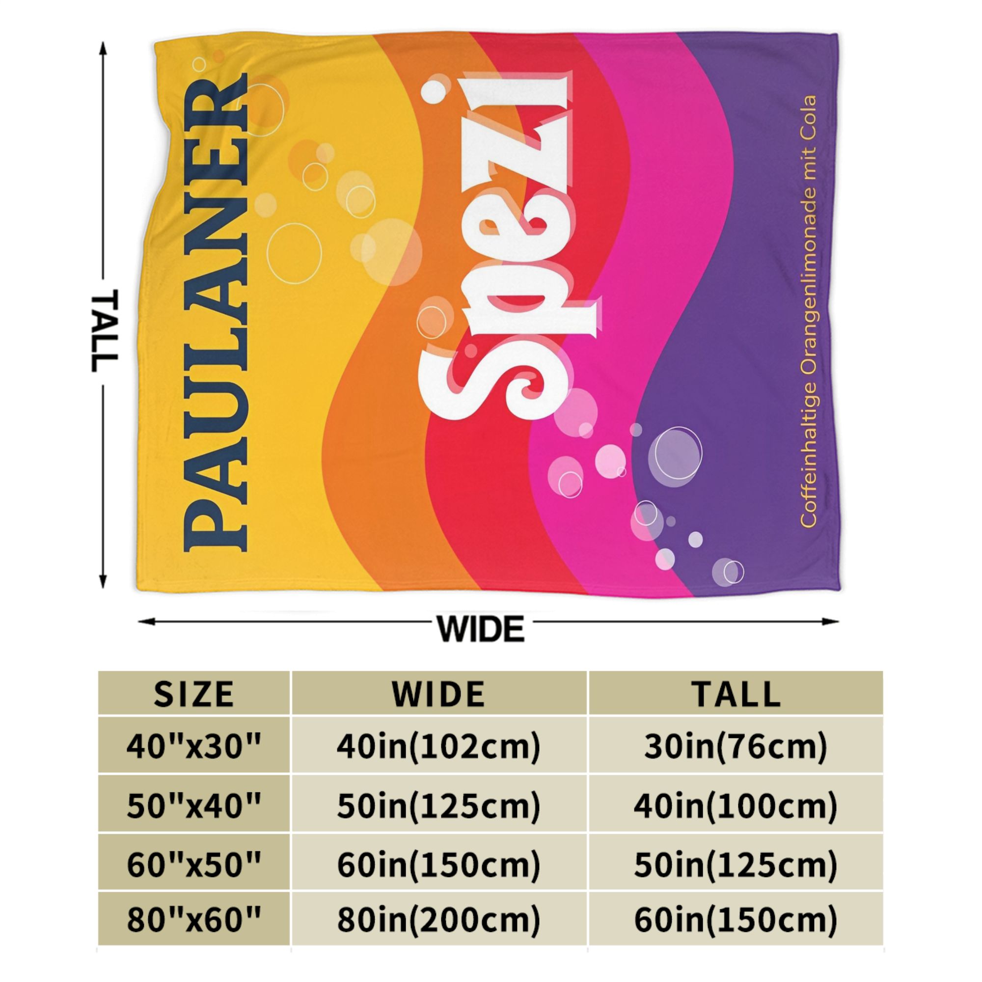 Paulaner Spezi Blankets German - Germany Home Decor のレビューと価格