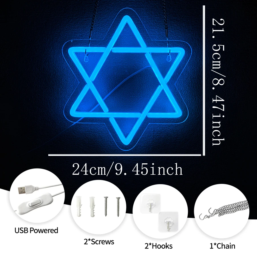 Star of David LED Lights for H - Home Decor Dallas のレビューと価格