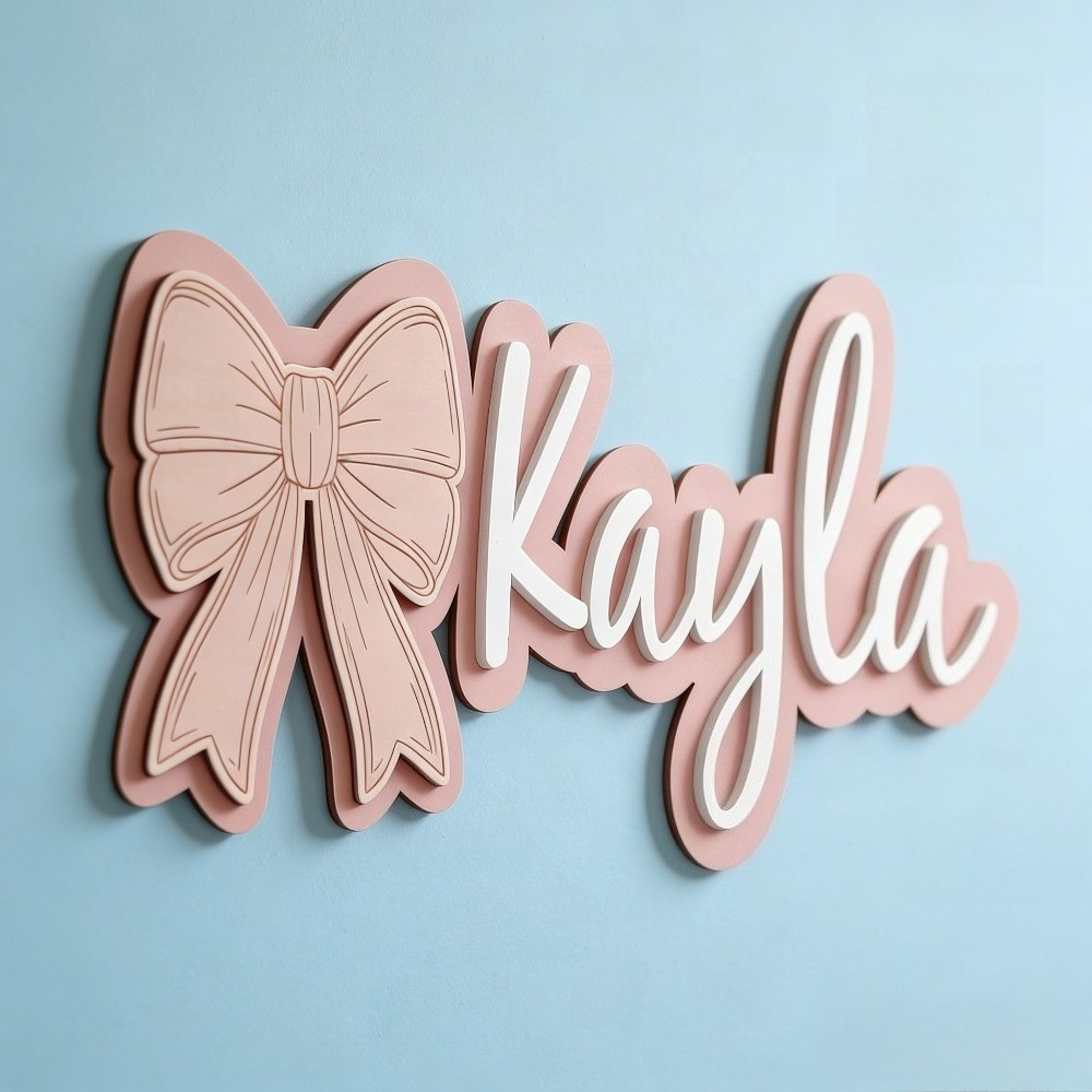 Customizable Bow-Shaped Wooden - Home Decor Wall Art のレビューと価格