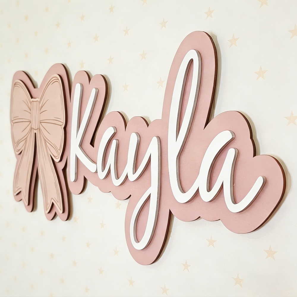 Customizable Bow-Shaped Wooden - Home Decor Wall Art のレビューと価格