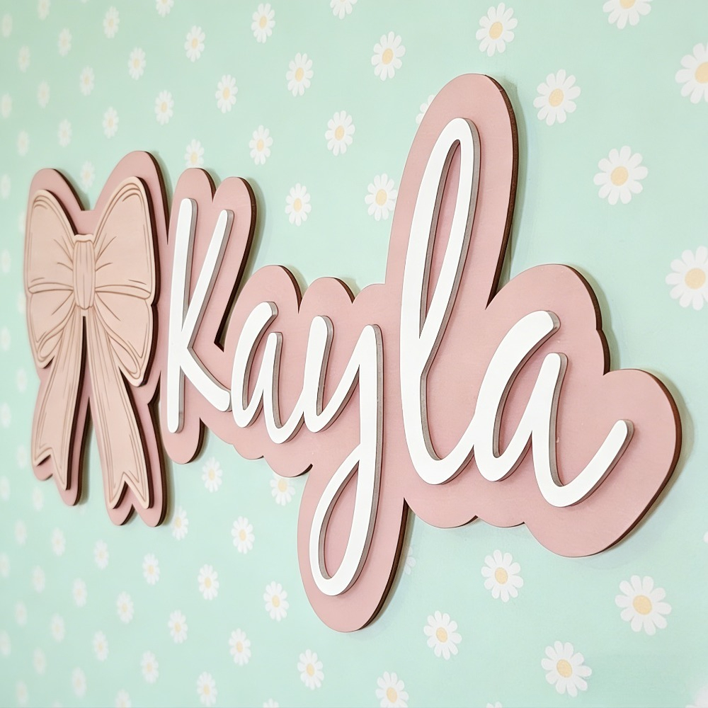 Customizable Bow-Shaped Wooden - Home Decor Wall Art のレビューと価格