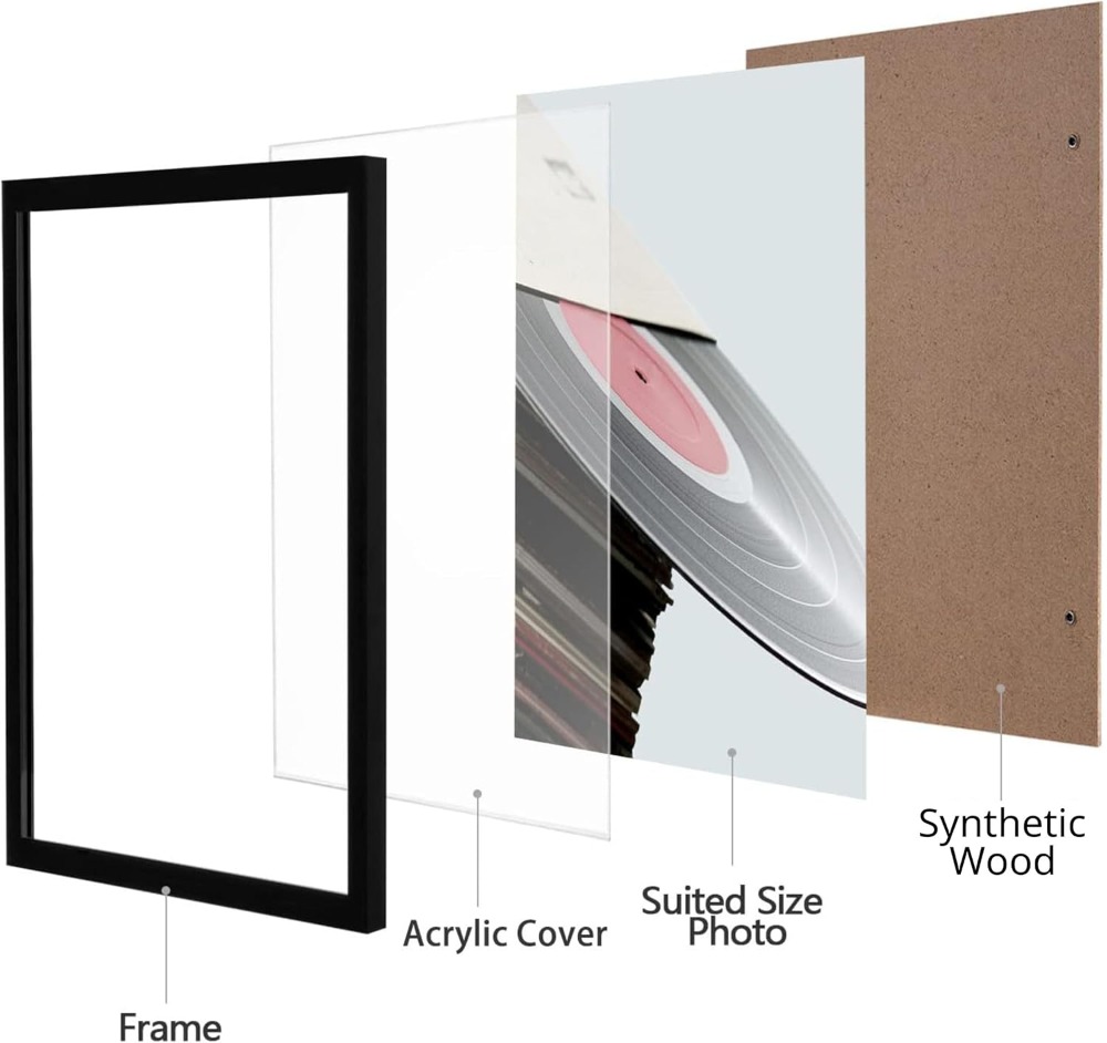 12.5x12.5 Vinyl Record Frame,  - Home Decor Wall Art のレビューと価格