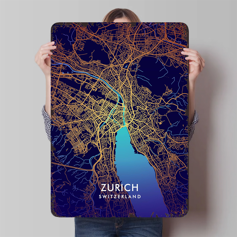 Zurich Switzerland City Map Me - Home Decor Zurich のレビューと価格