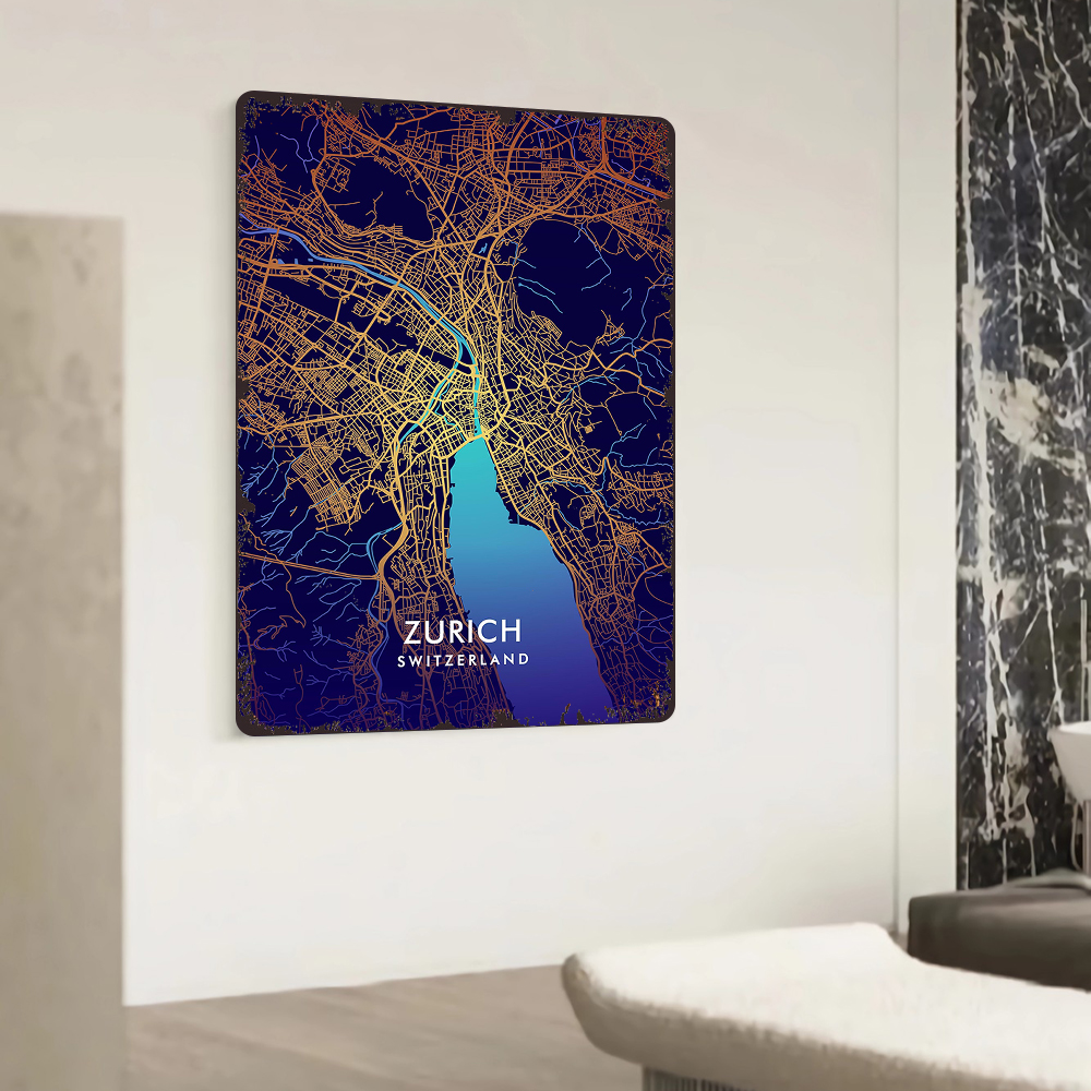 Zurich Switzerland City Map Me - Home Decor Zurich のレビューと価格