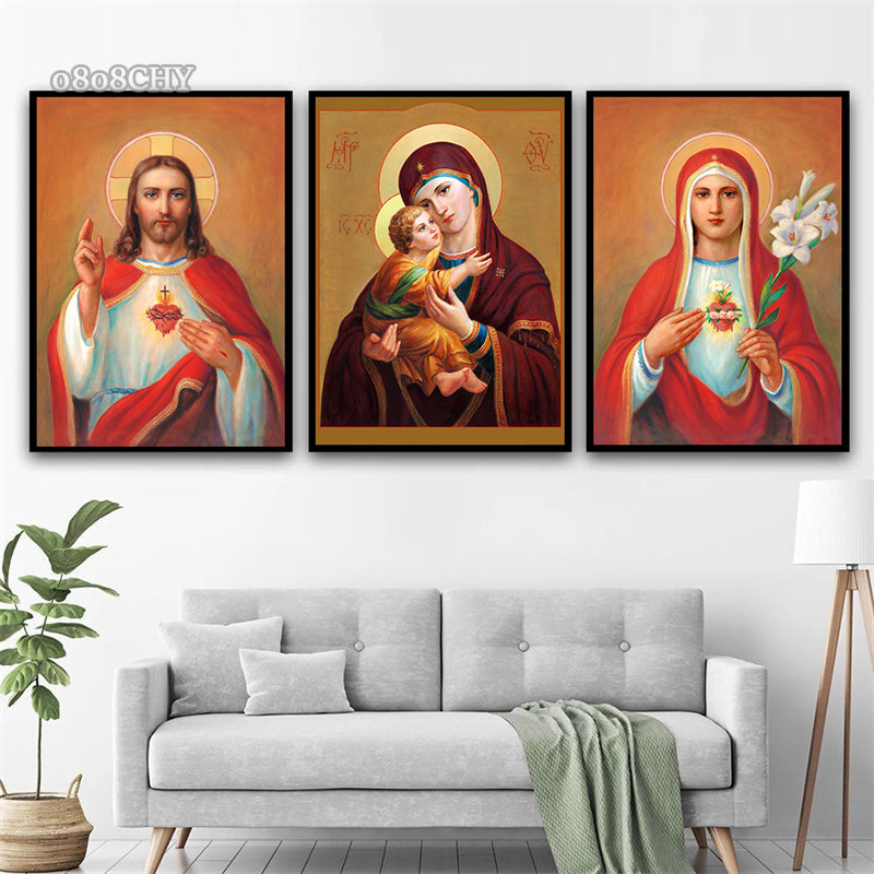 Catholic Art Holy Mother of Go - Home Decor Jesus のレビューと価格