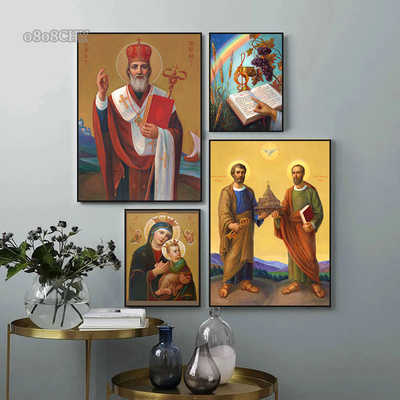 Catholic Art Holy Mother of Go - Home Decor Jesus のレビューと価格