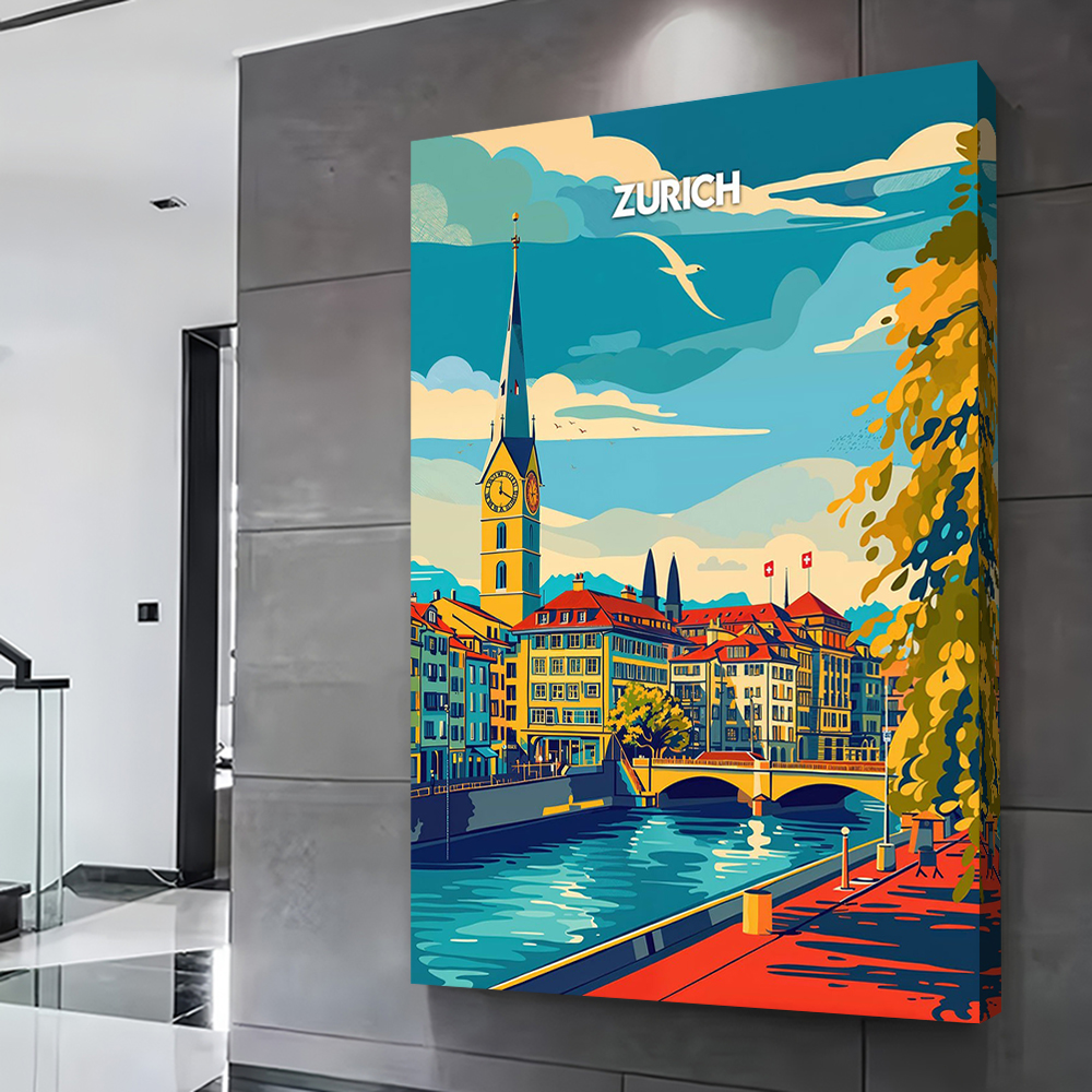 Zurich Serenity Travel Prints  - Home Decor Zurich のレビューと価格