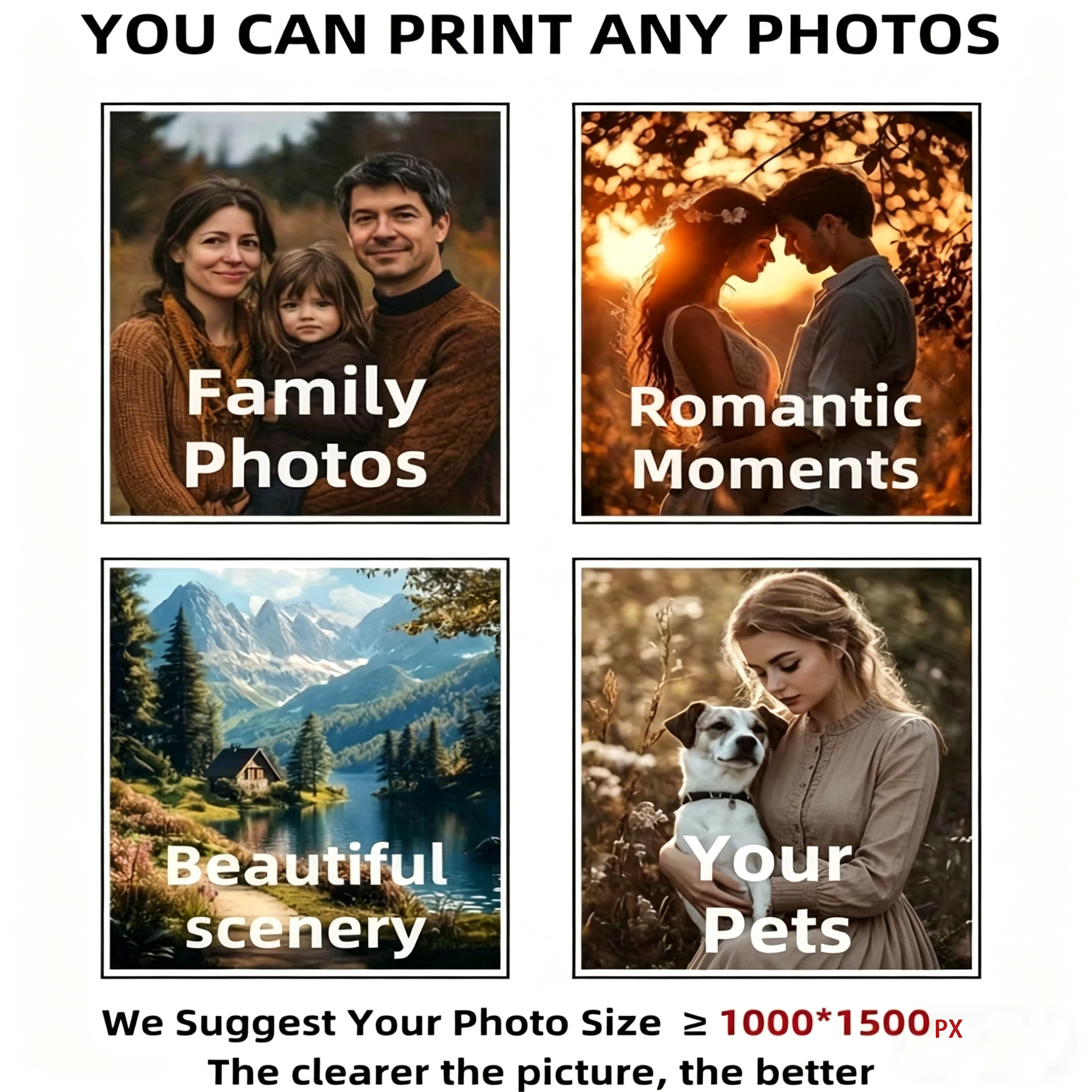 1pc Customized Portrait Landsc - Home Decor Foto のレビューと価格