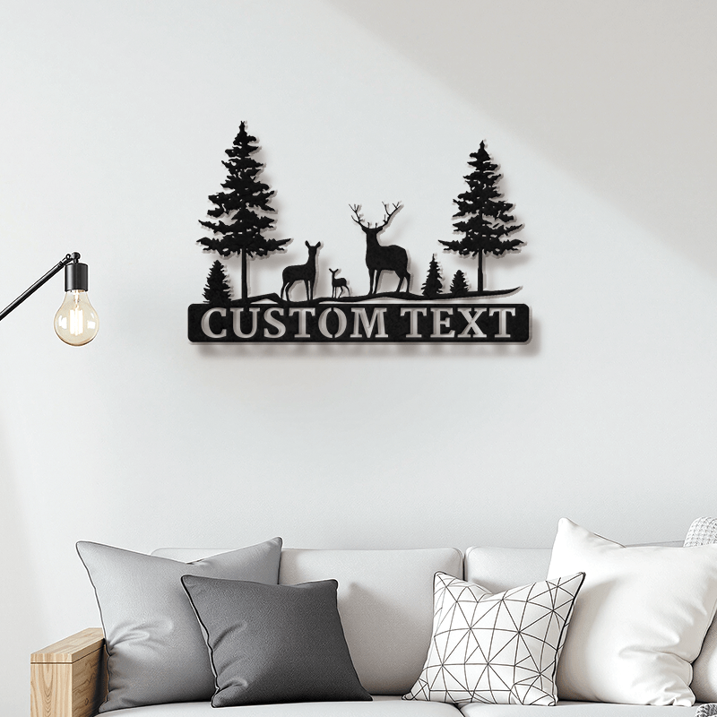 Custom Deer Family Metal Wall  - Home Decor Wall Art のレビューと価格