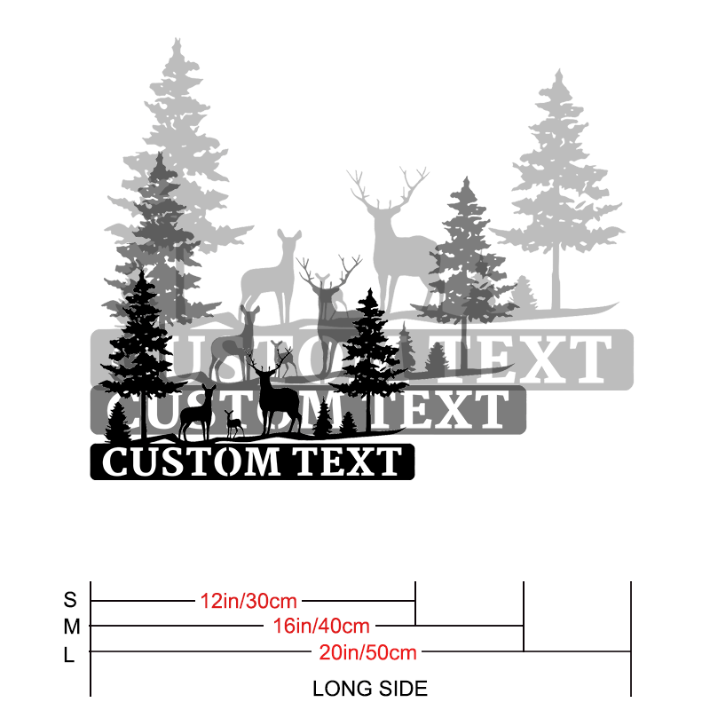 Custom Deer Family Metal Wall  - Home Decor Wall Art のレビューと価格