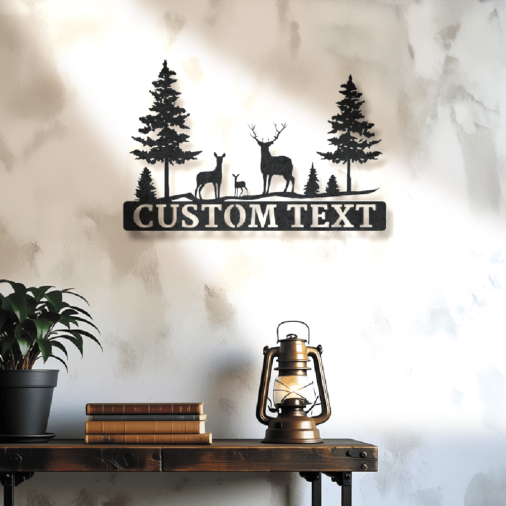 Custom Deer Family Metal Wall  - Home Decor Wall Art のレビューと価格