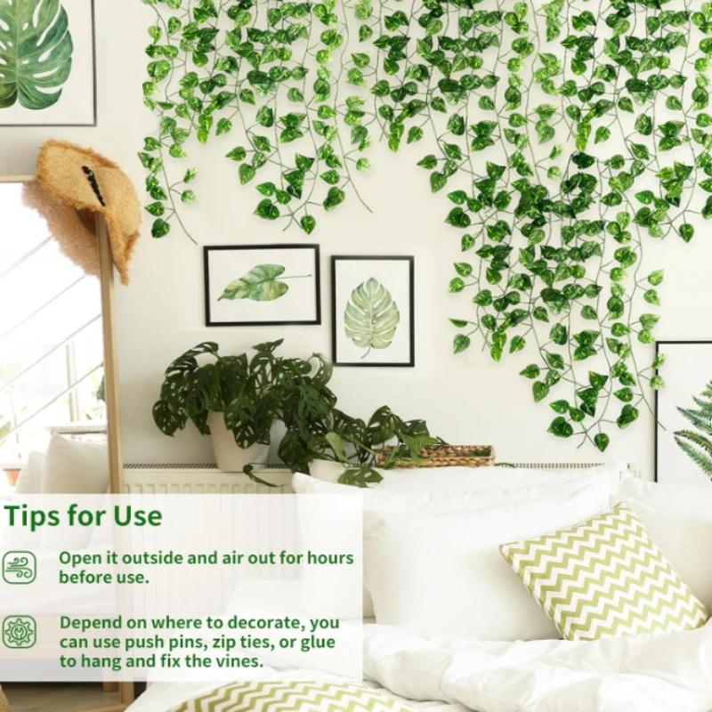 Artificial Hanging Ivy Vines 5 - Home Decor Garland のレビューと価格
